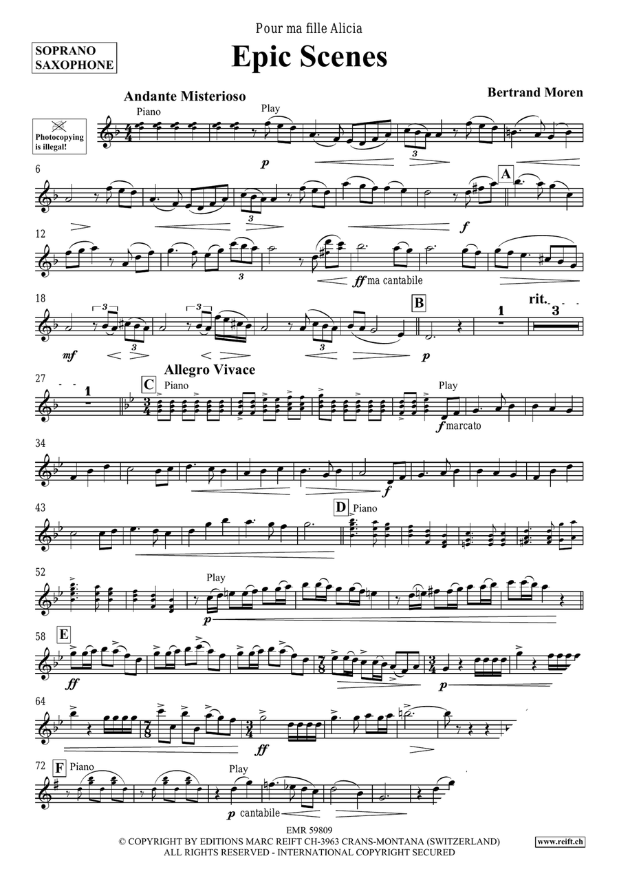 Epic Scenes Epic Scenes Soprano Saxophone scores gallery preview page 4