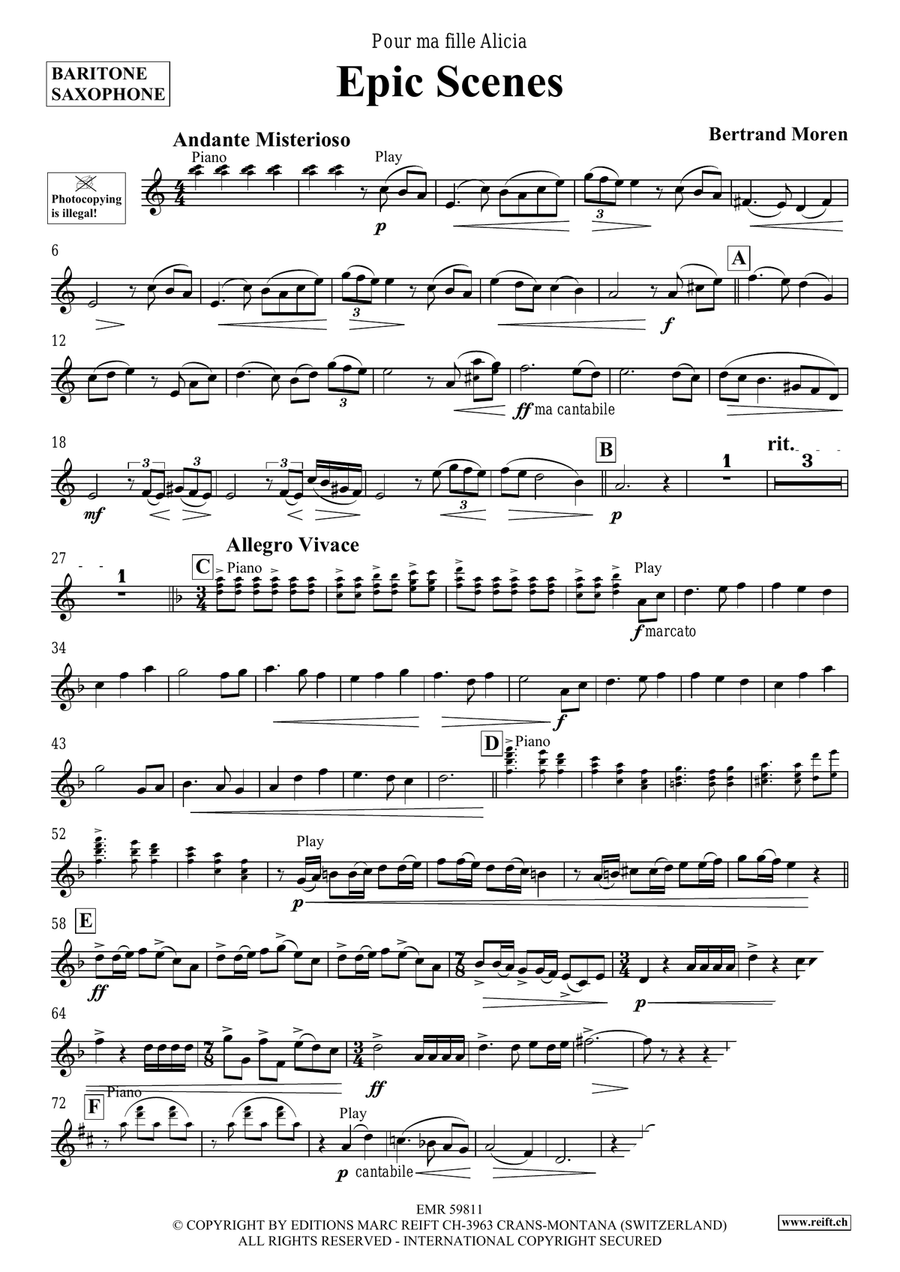 Epic Scenes Epic Scenes Baritone Saxophone scores gallery preview page 4