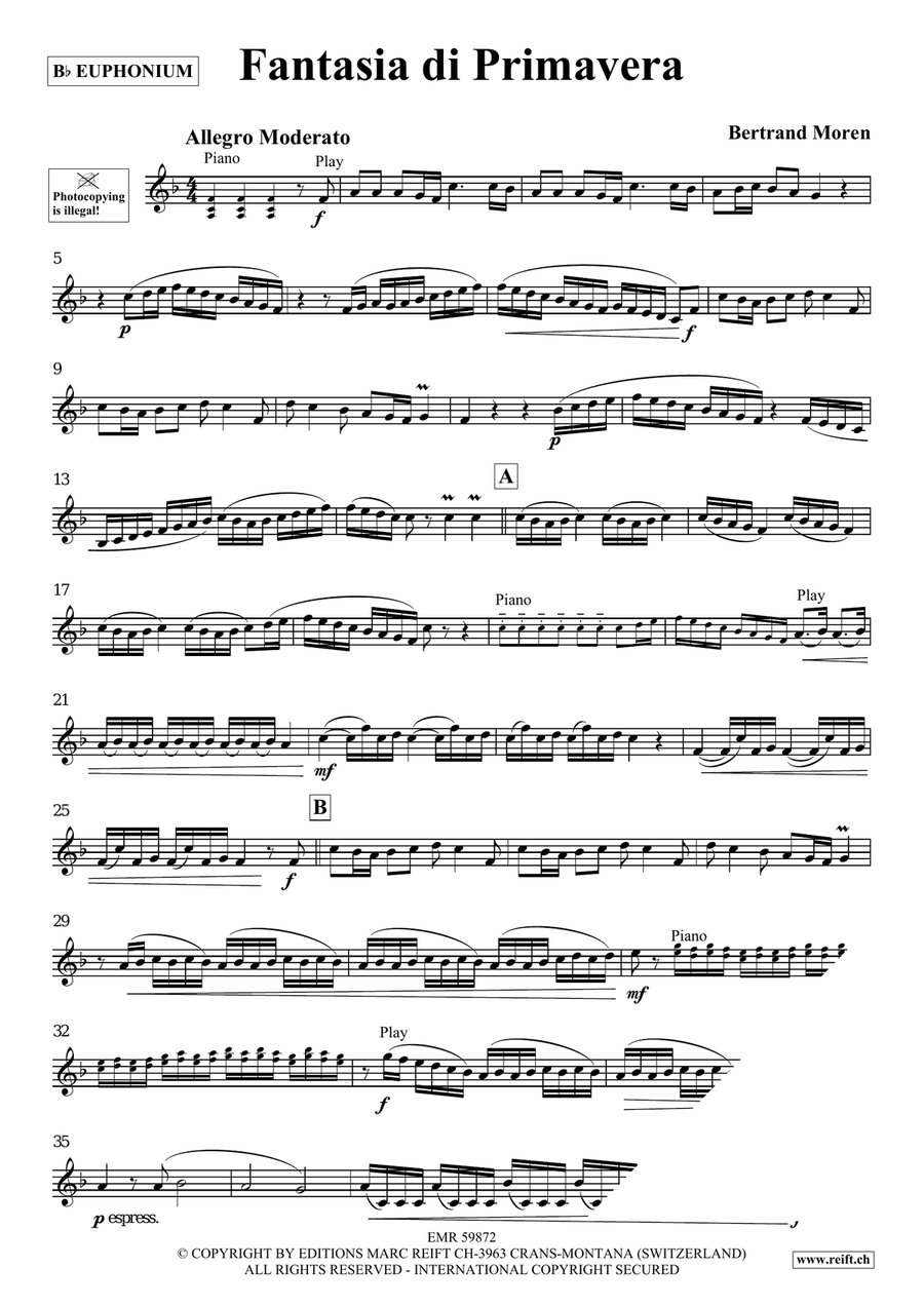 Fantasia di Primavera Fantasia di Primavera Euphonium scores gallery preview page 3