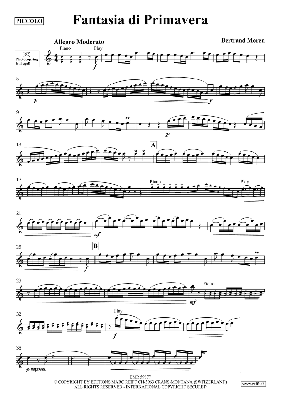 Fantasia di Primavera Fantasia di Primavera Piccolo scores gallery preview page 4