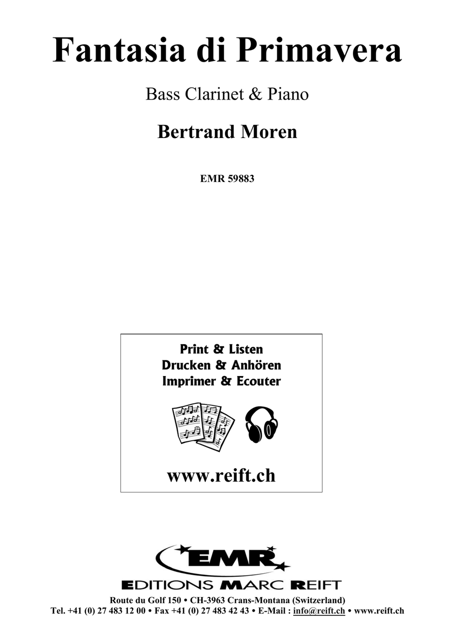 Fantasia di Primavera Fantasia di Primavera Bass Clarinet scores gallery preview page 2