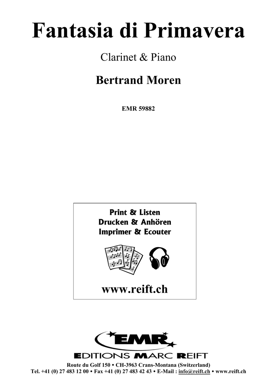 Fantasia di Primavera Fantasia di Primavera Clarinet Solo scores gallery preview page 2