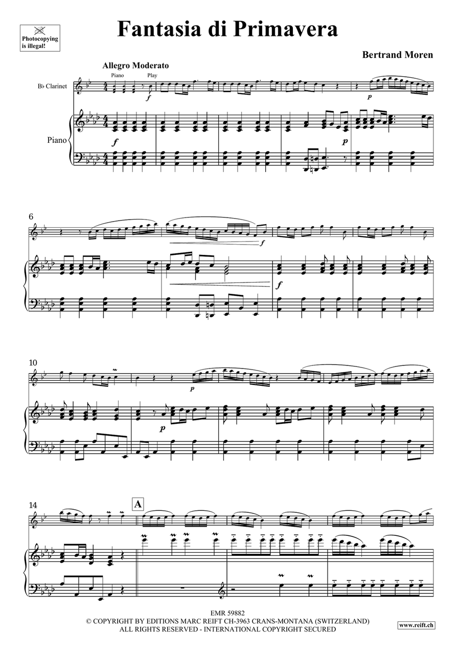 Fantasia di Primavera Fantasia di Primavera Clarinet Solo scores gallery preview page 5