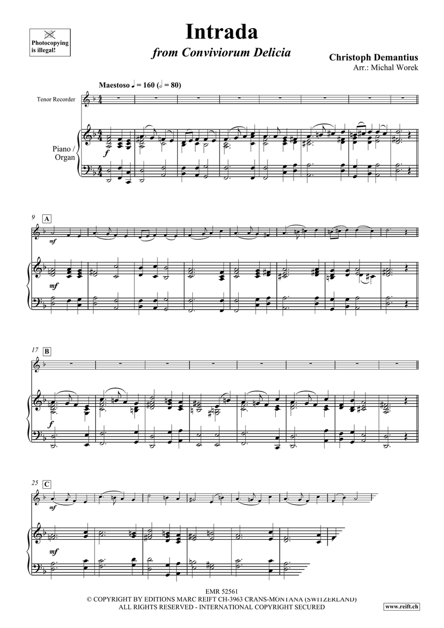 Intrada Intrada Tenor Recorder scores gallery preview page 3