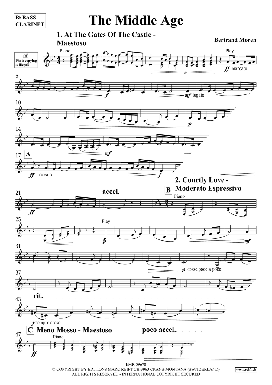The Middle Age The Middle Age Bass Clarinet scores gallery preview page 4