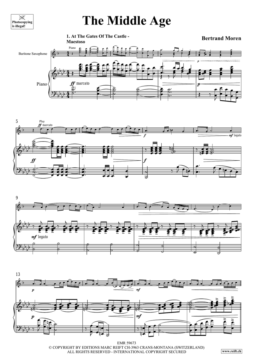 The Middle Age The Middle Age Baritone Saxophone scores gallery preview page 5