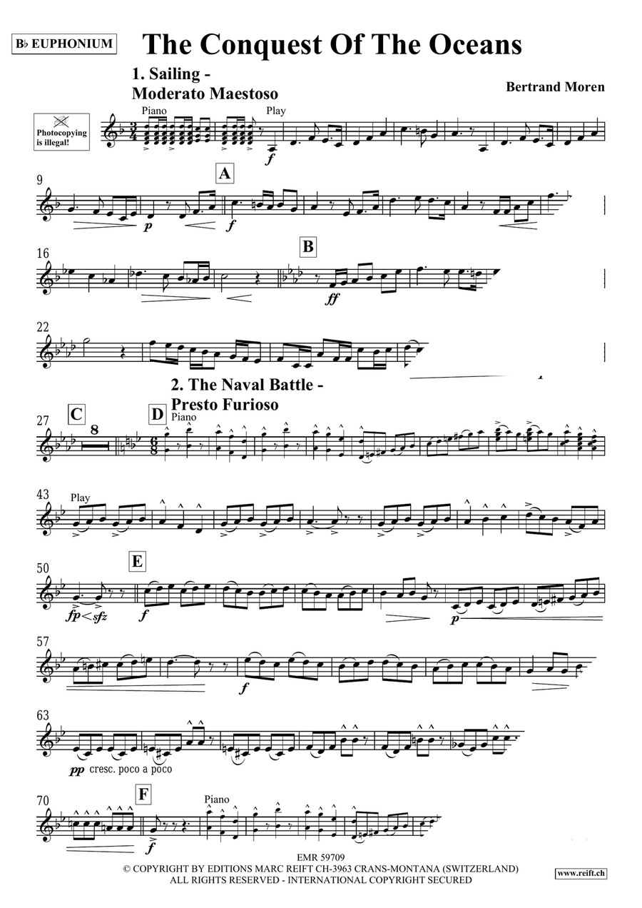 The Conquest Of The Oceans Euphonium scores gallery preview page 4