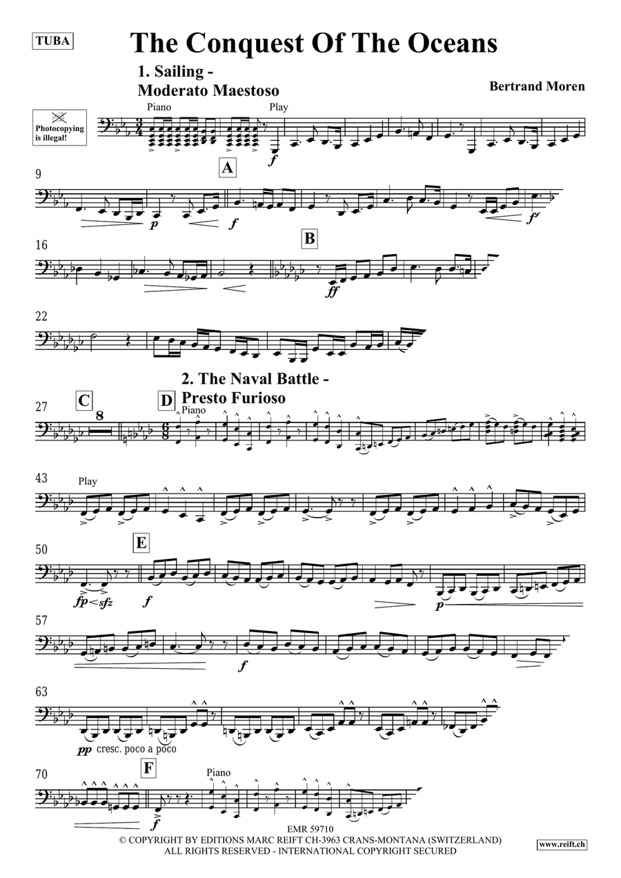 The Conquest Of The Oceans Tuba scores gallery preview page 4