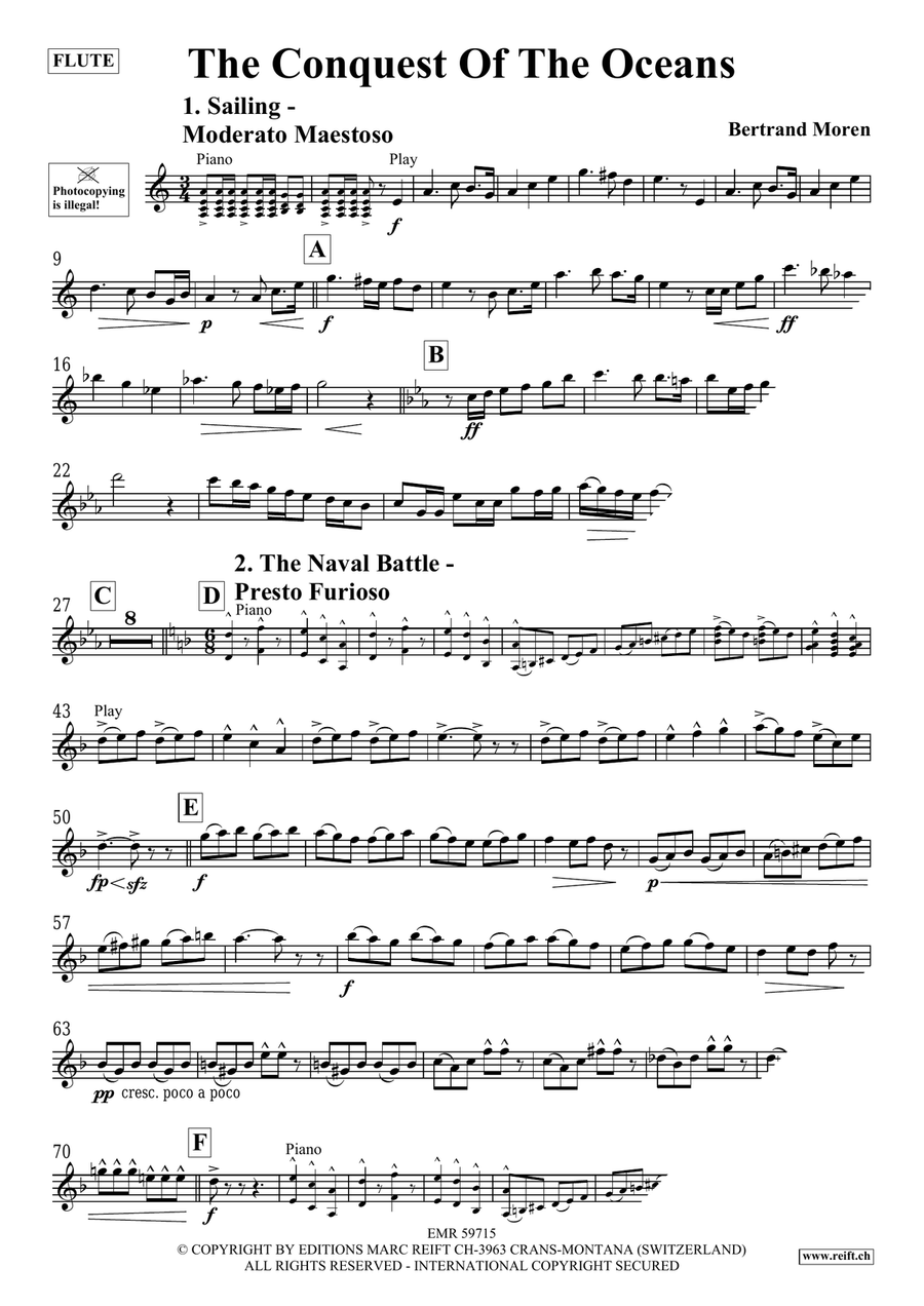 The Conquest Of The Oceans Flute Solo scores gallery preview page 4