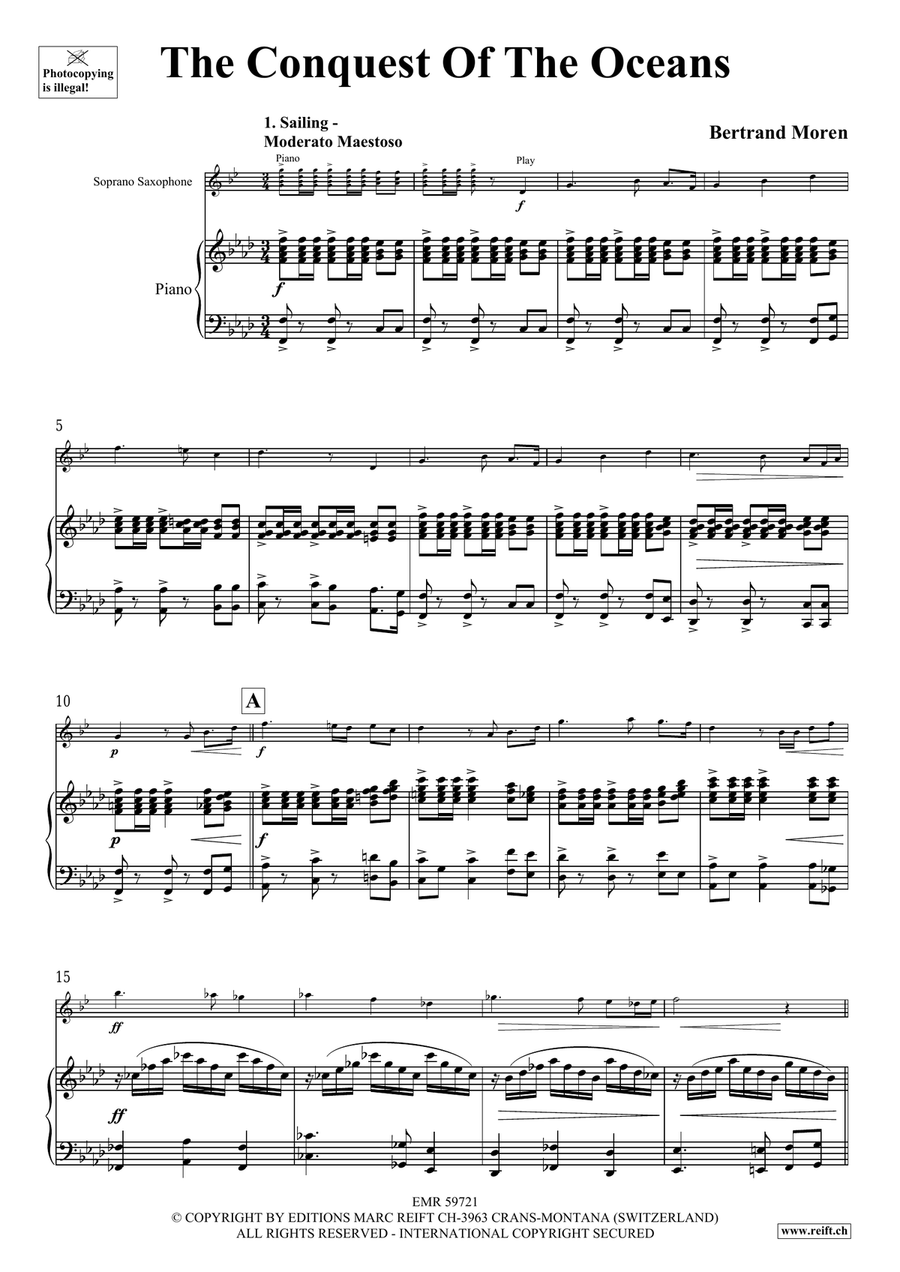 The Conquest Of The Oceans Soprano Saxophone scores gallery preview page 5