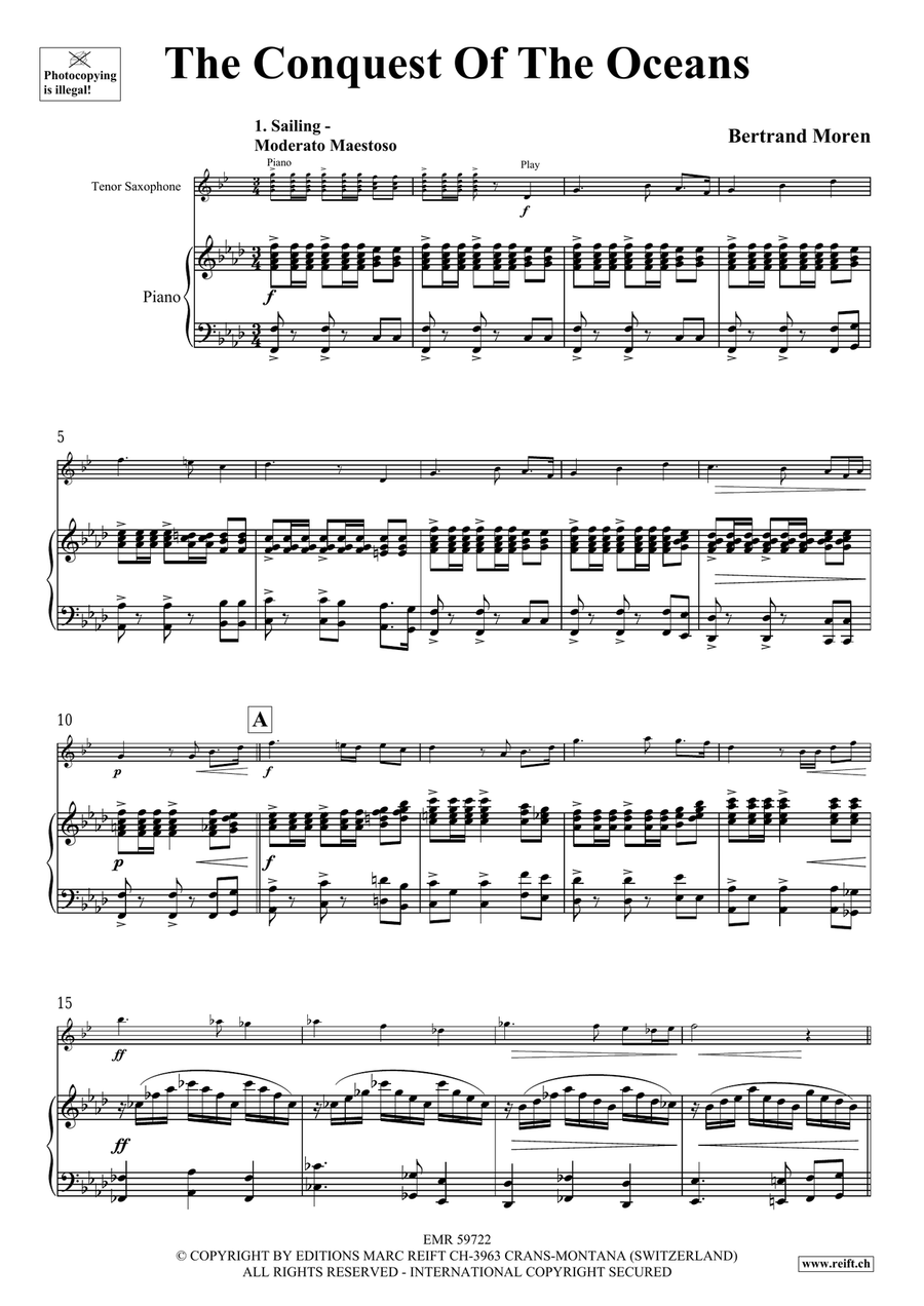 The Conquest Of The Oceans Tenor Saxophone scores gallery preview page 5