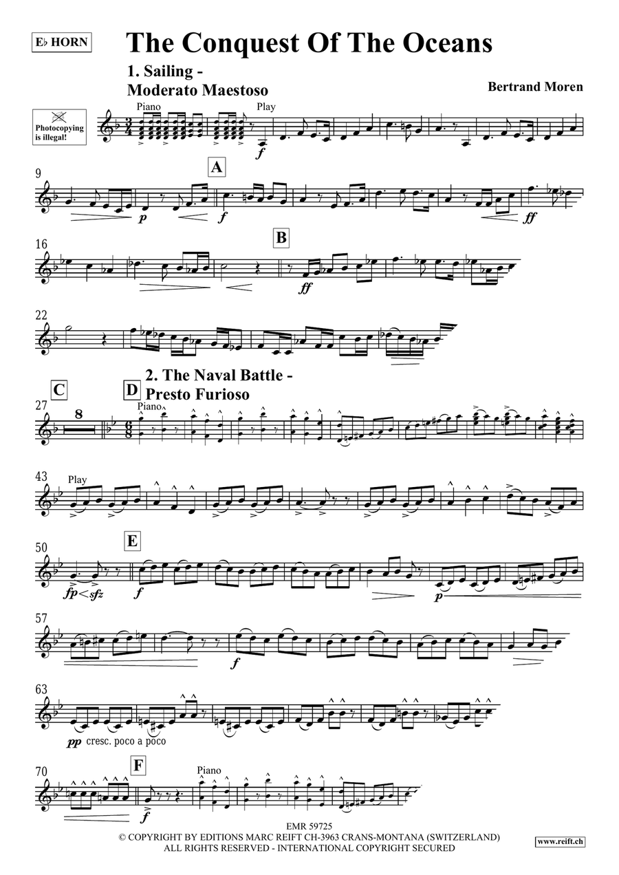 The Conquest Of The Oceans Horn scores gallery preview page 4