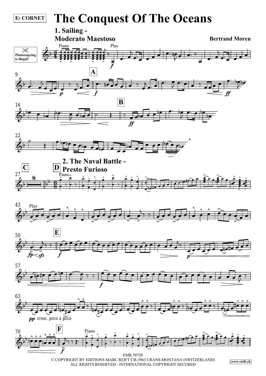 The Conquest Of The Oceans Cornet scores gallery preview page 4