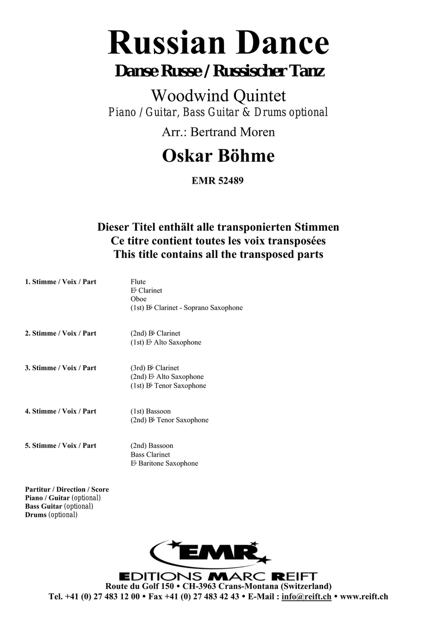 Russian Dance Russian Dance Woodwind Quintet scores gallery preview page 2