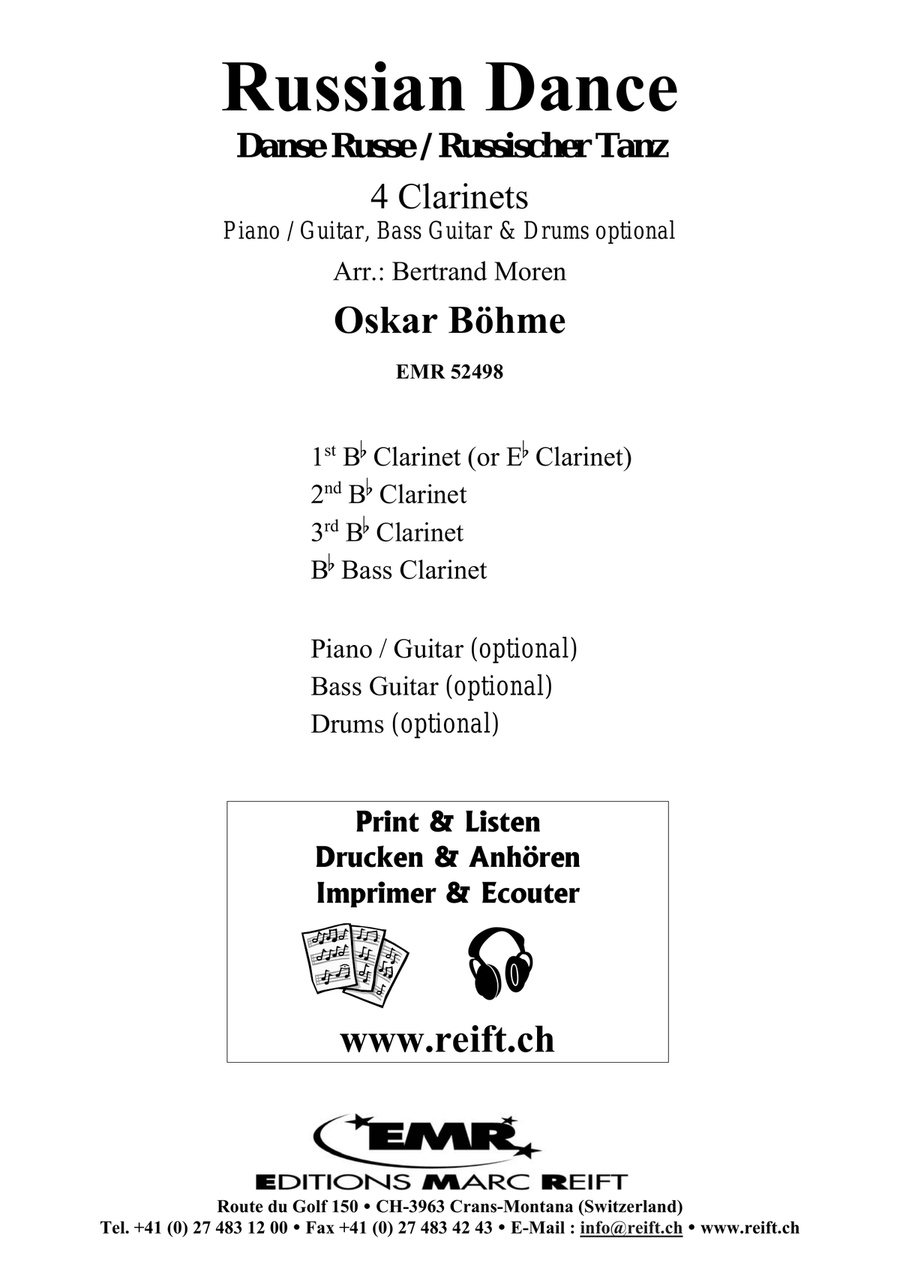 Russian Dance Russian Dance Clarinet Quartet scores gallery preview page 2