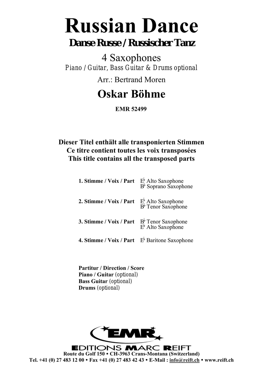 Russian Dance Russian Dance Saxophone Quartet scores gallery preview page 2