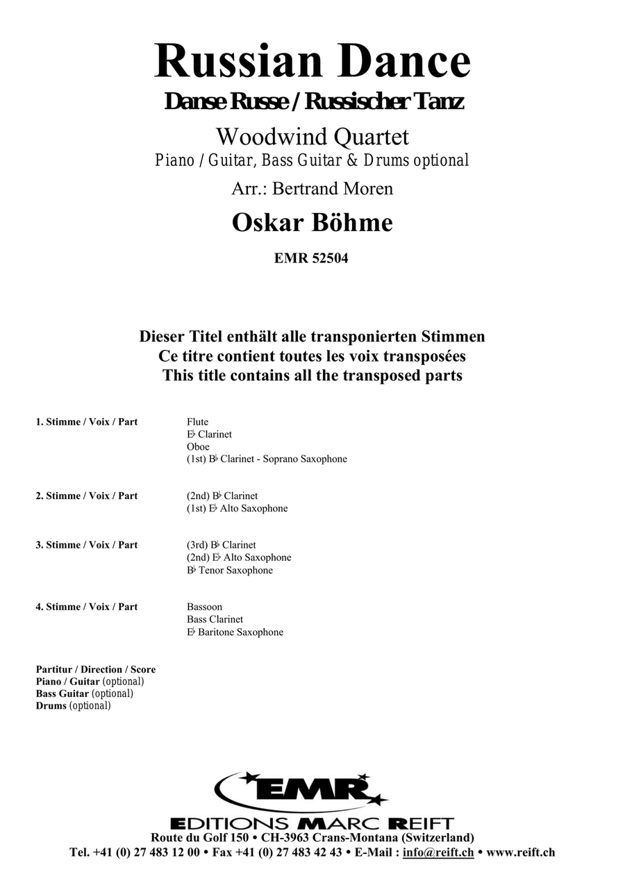 Russian Dance Russian Dance Woodwind Quartet scores gallery preview page 2