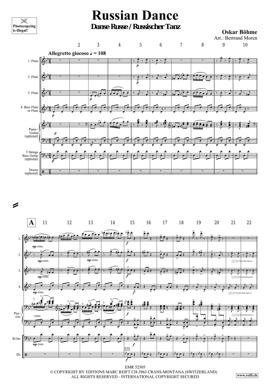 Russian Dance Russian Dance Flute Quartet scores gallery preview page 3