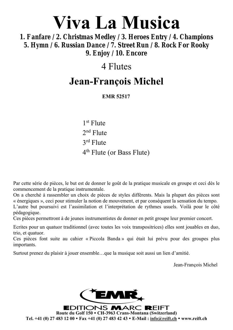 Viva La Musica Viva La Musica Flute Quartet scores gallery preview page 2