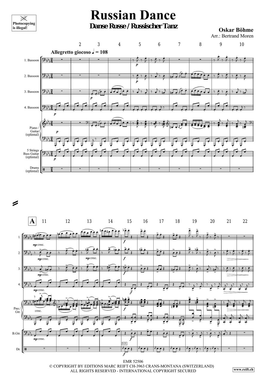 Russian Dance Russian Dance Bassoon Quartet scores gallery preview page 3