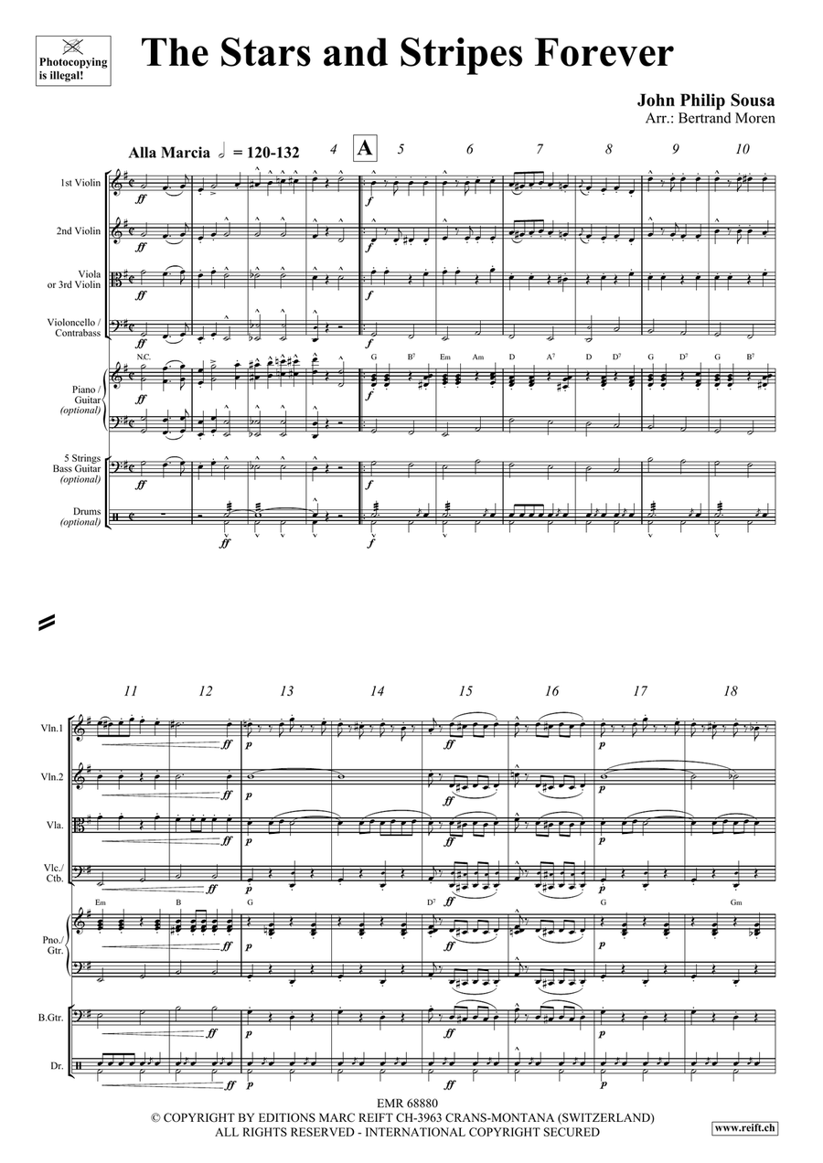 The Stars and Stripes Forever String Quartet scores gallery preview page 3