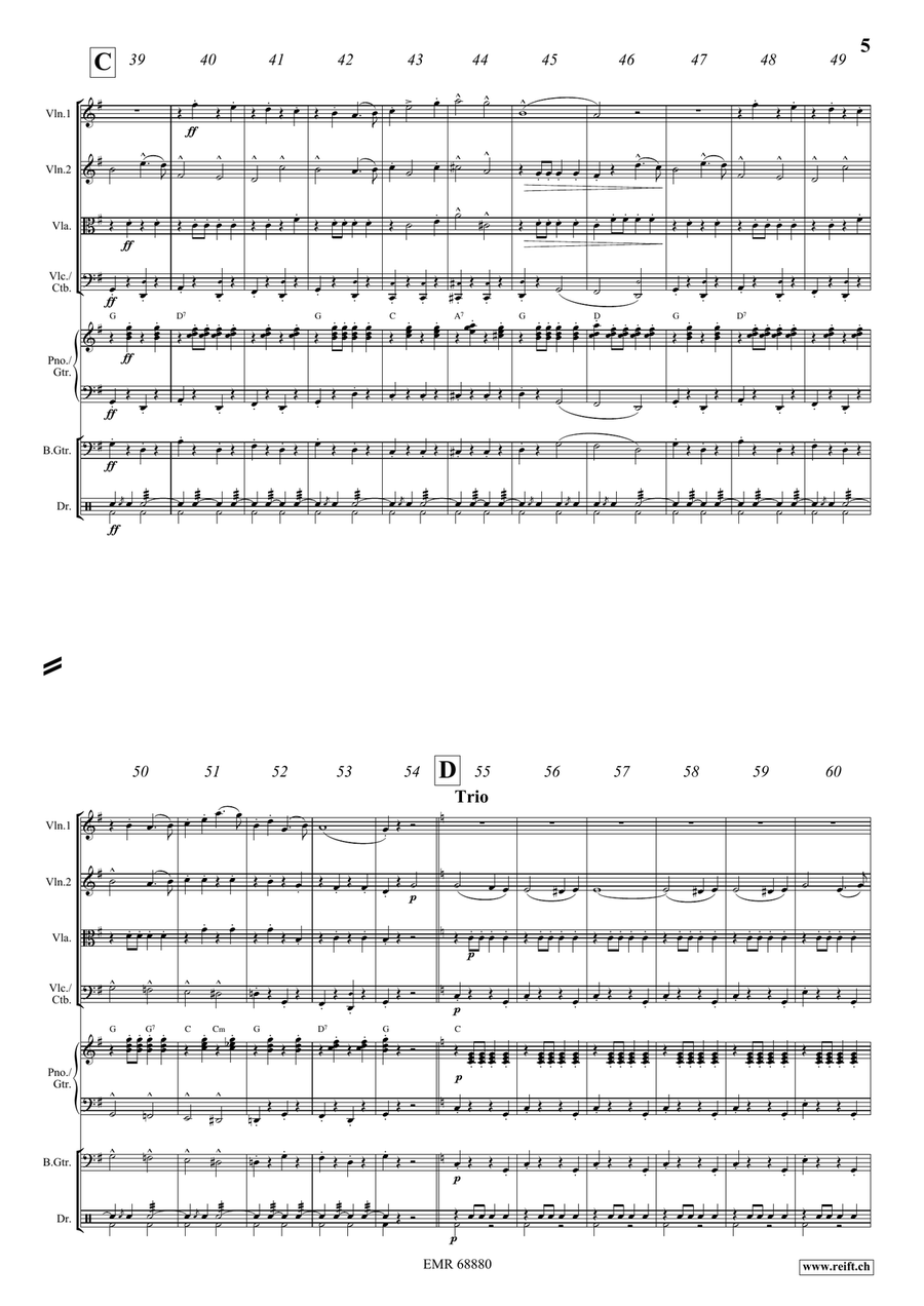 The Stars and Stripes Forever String Quartet scores gallery preview page 5