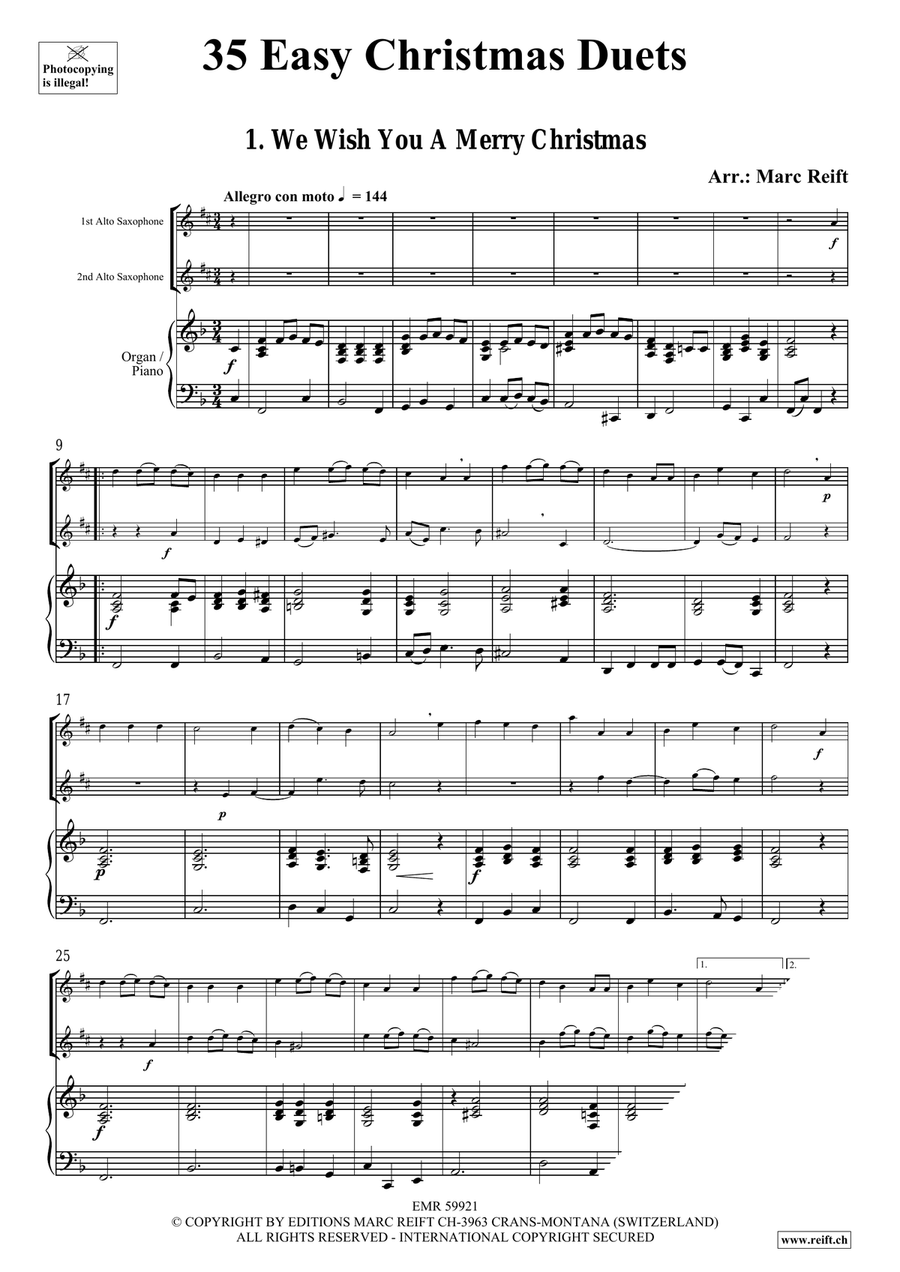 35 Easy Christmas Duets 35 Easy Christmas Duets Alto Saxophone scores gallery preview page 3