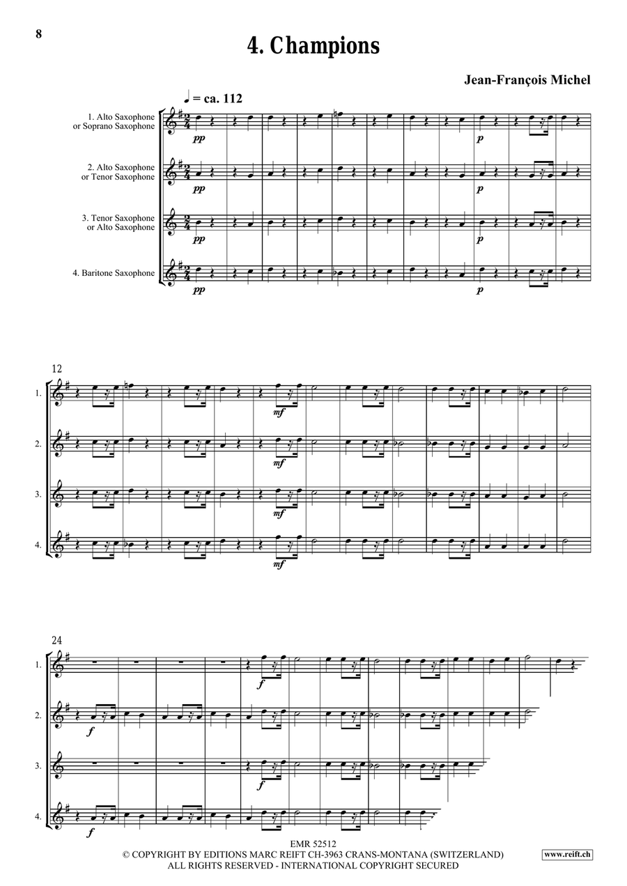 Viva La Musica Viva La Musica Saxophone Quartet scores gallery preview page 7