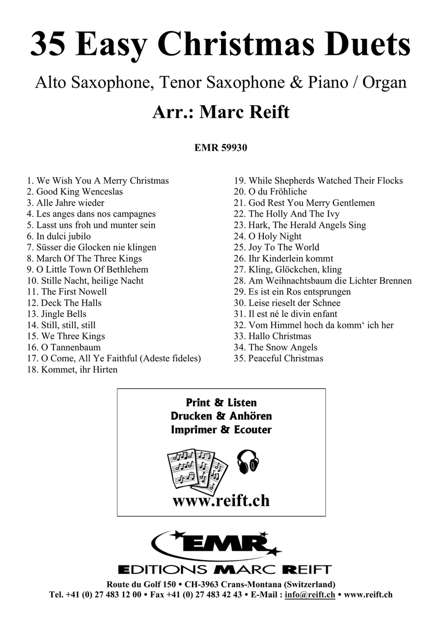 35 Easy Christmas Duets 35 Easy Christmas Duets Tenor Saxophone scores gallery preview page 2