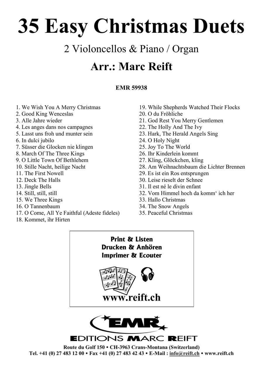 35 Easy Christmas Duets 35 Easy Christmas Duets Cello scores gallery preview page 2