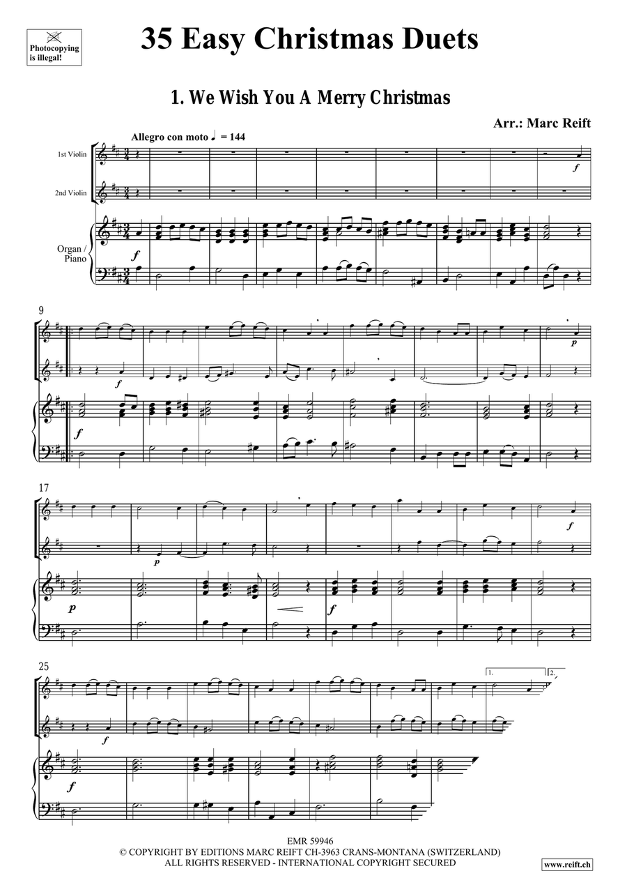 35 Easy Christmas Duets 35 Easy Christmas Duets Violin scores gallery preview page 3