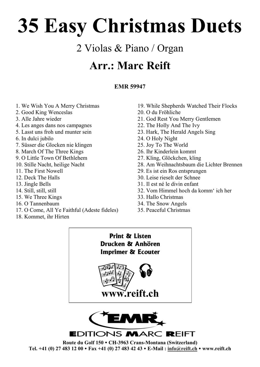35 Easy Christmas Duets 35 Easy Christmas Duets Viola scores gallery preview page 2