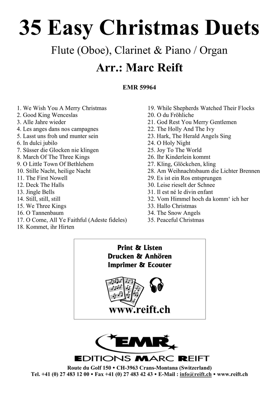 35 Easy Christmas Duets Clarinet scores gallery preview page 2