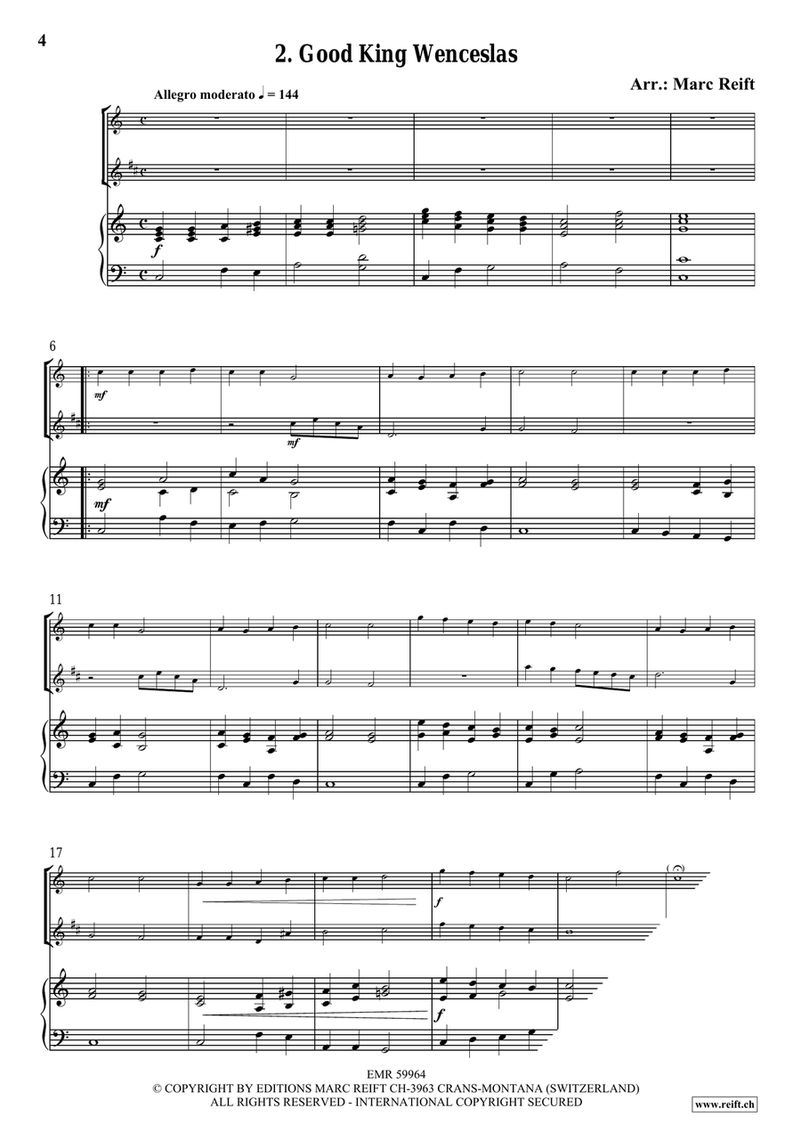 35 Easy Christmas Duets Clarinet scores gallery preview page 4