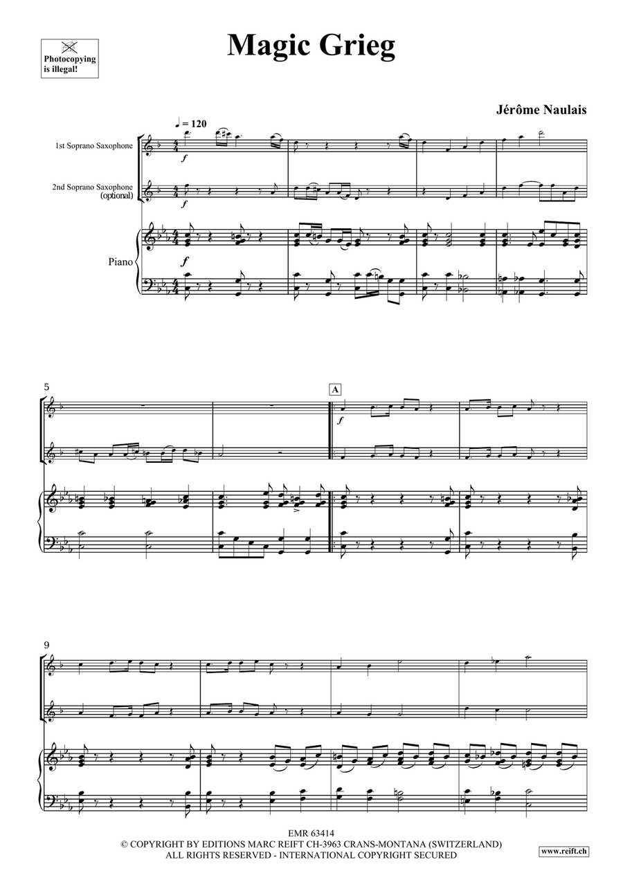 Magic Grieg Magic Grieg Soprano Saxophone scores gallery preview page 4