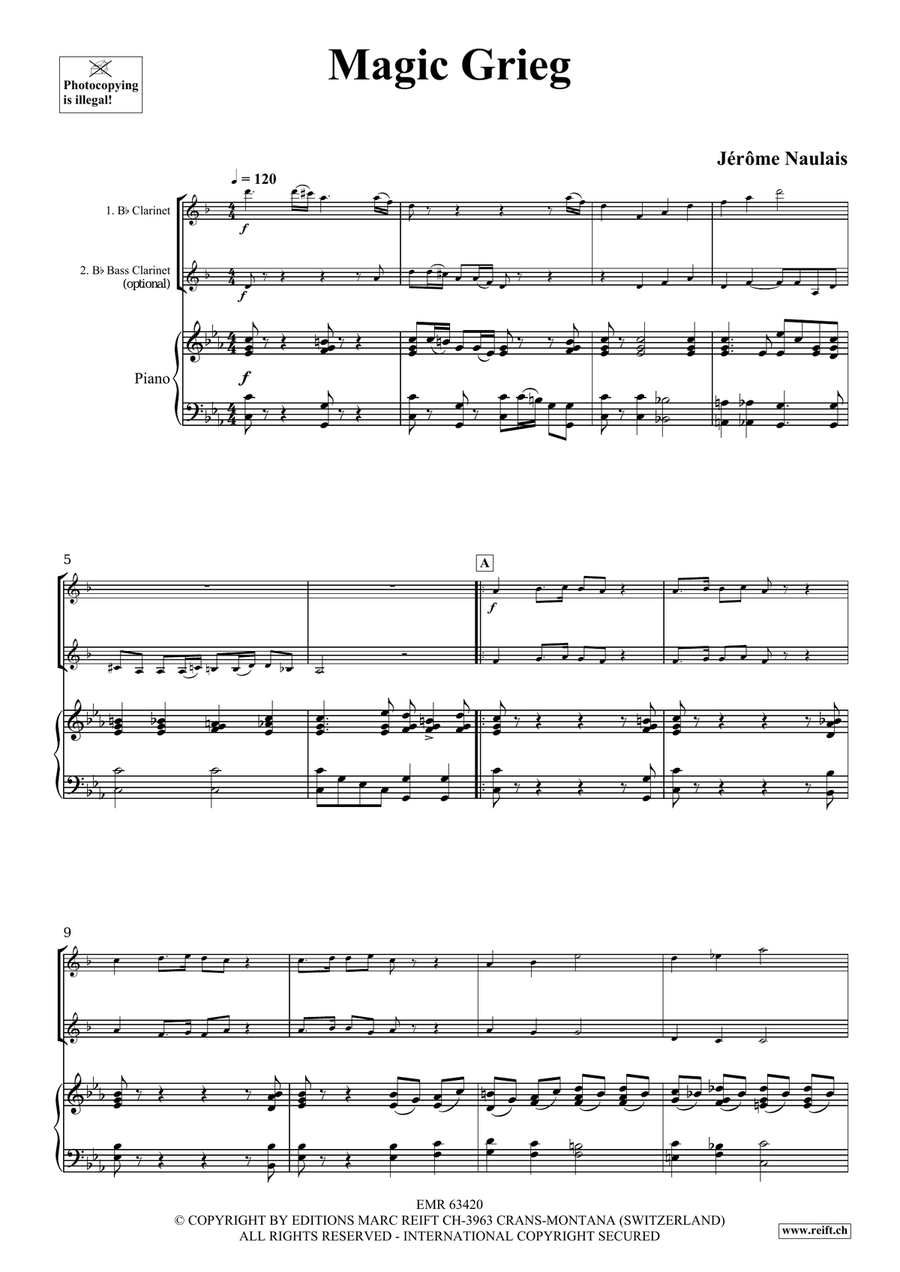 Magic Grieg Magic Grieg Bass Clarinet scores gallery preview page 4