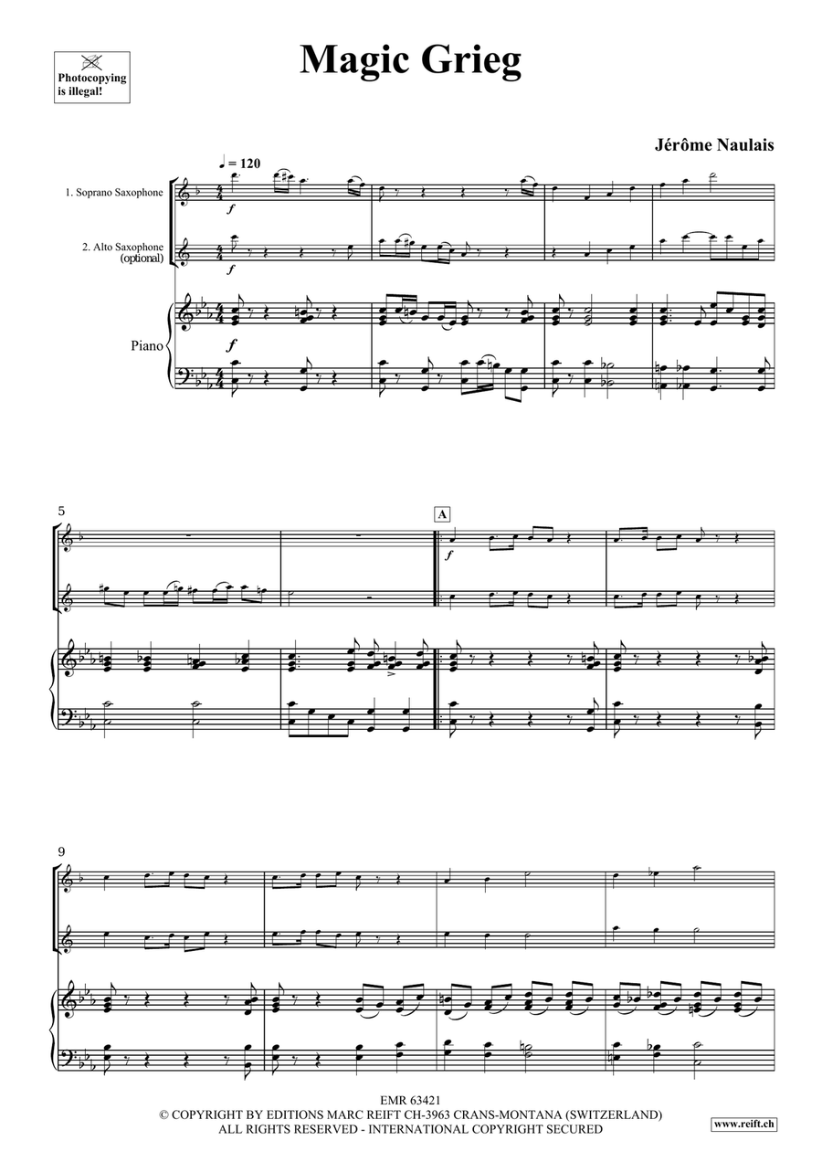 Magic Grieg Magic Grieg Soprano Saxophone scores gallery preview page 4