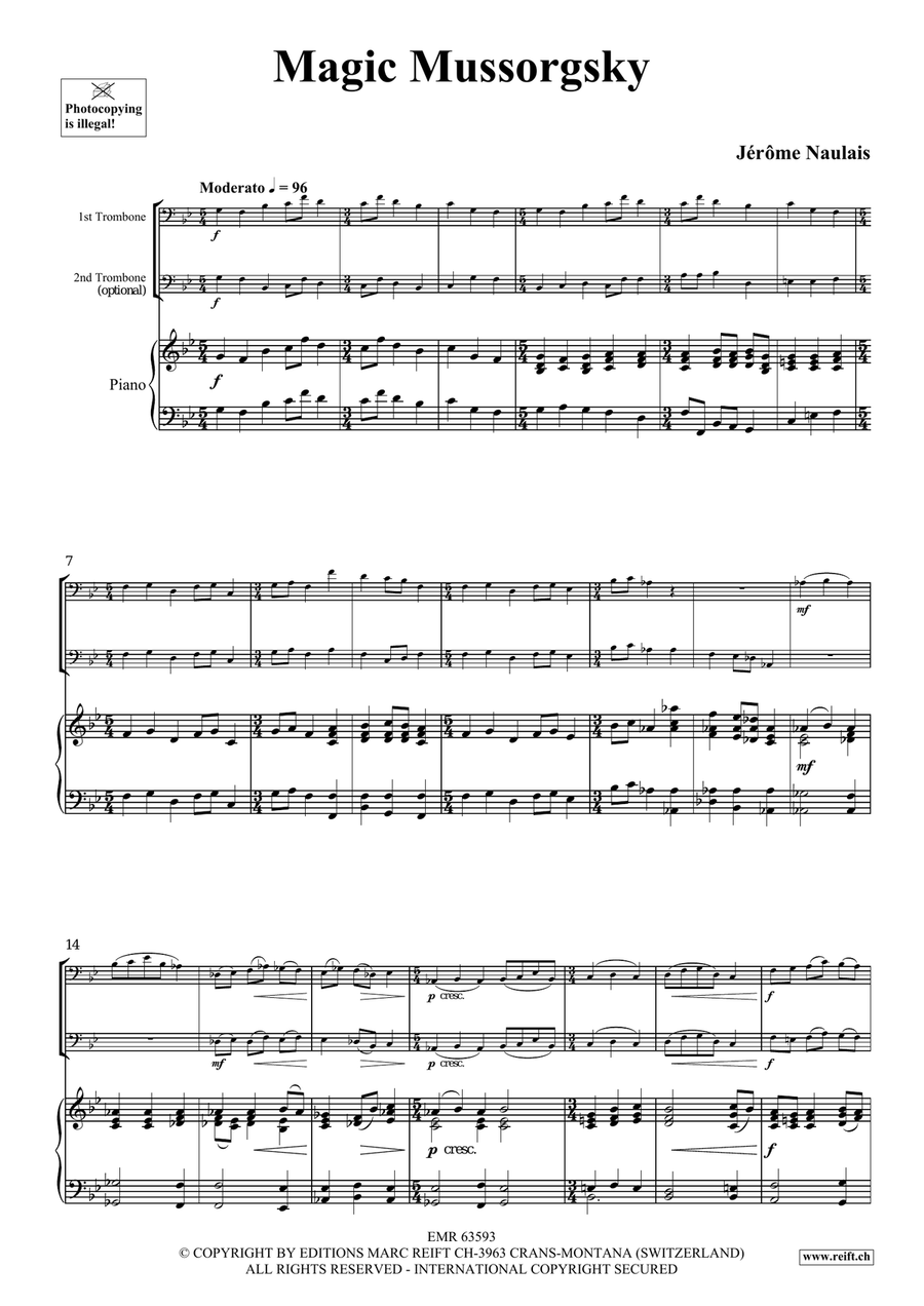 Magic Mussorgsky Magic Mussorgsky Trombone Duet scores gallery preview page 4