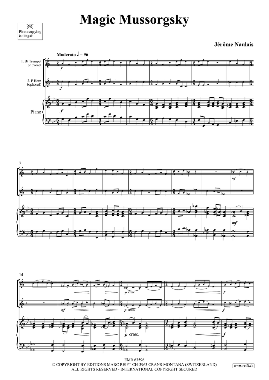Magic Mussorgsky Magic Mussorgsky Cornet scores gallery preview page 4