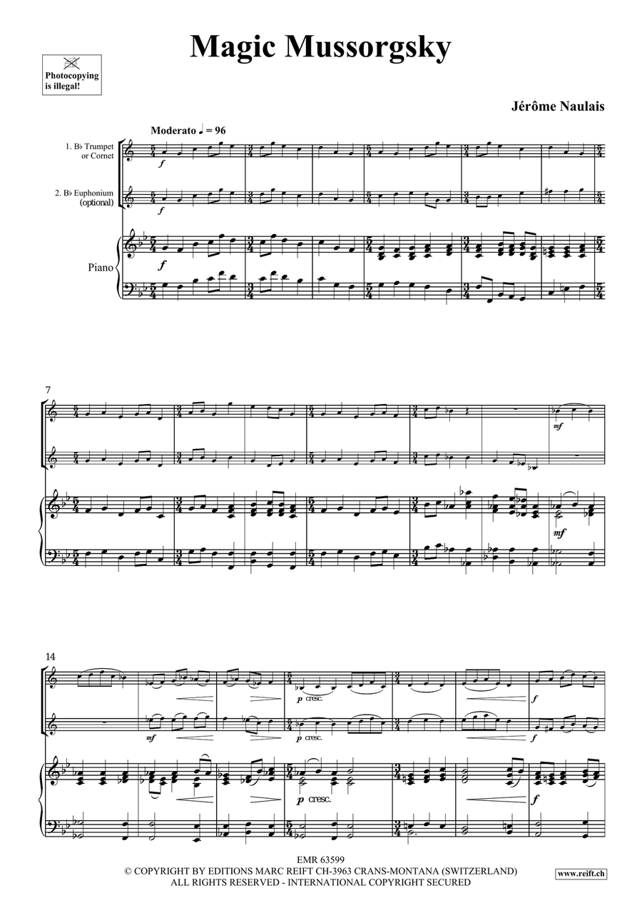 Magic Mussorgsky Magic Mussorgsky Cornet scores gallery preview page 4