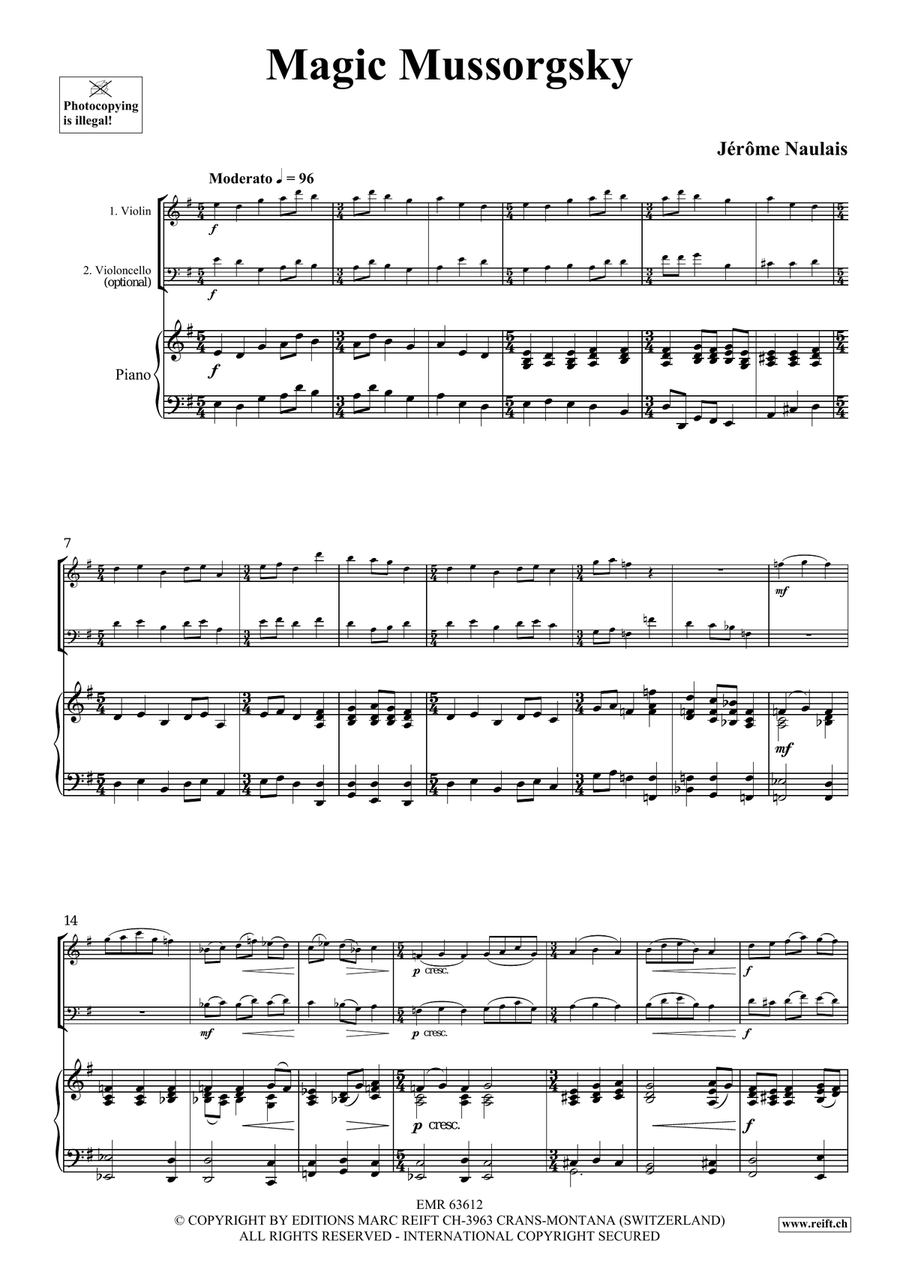 Magic Mussorgsky Magic Mussorgsky Piano Trio scores gallery preview page 4