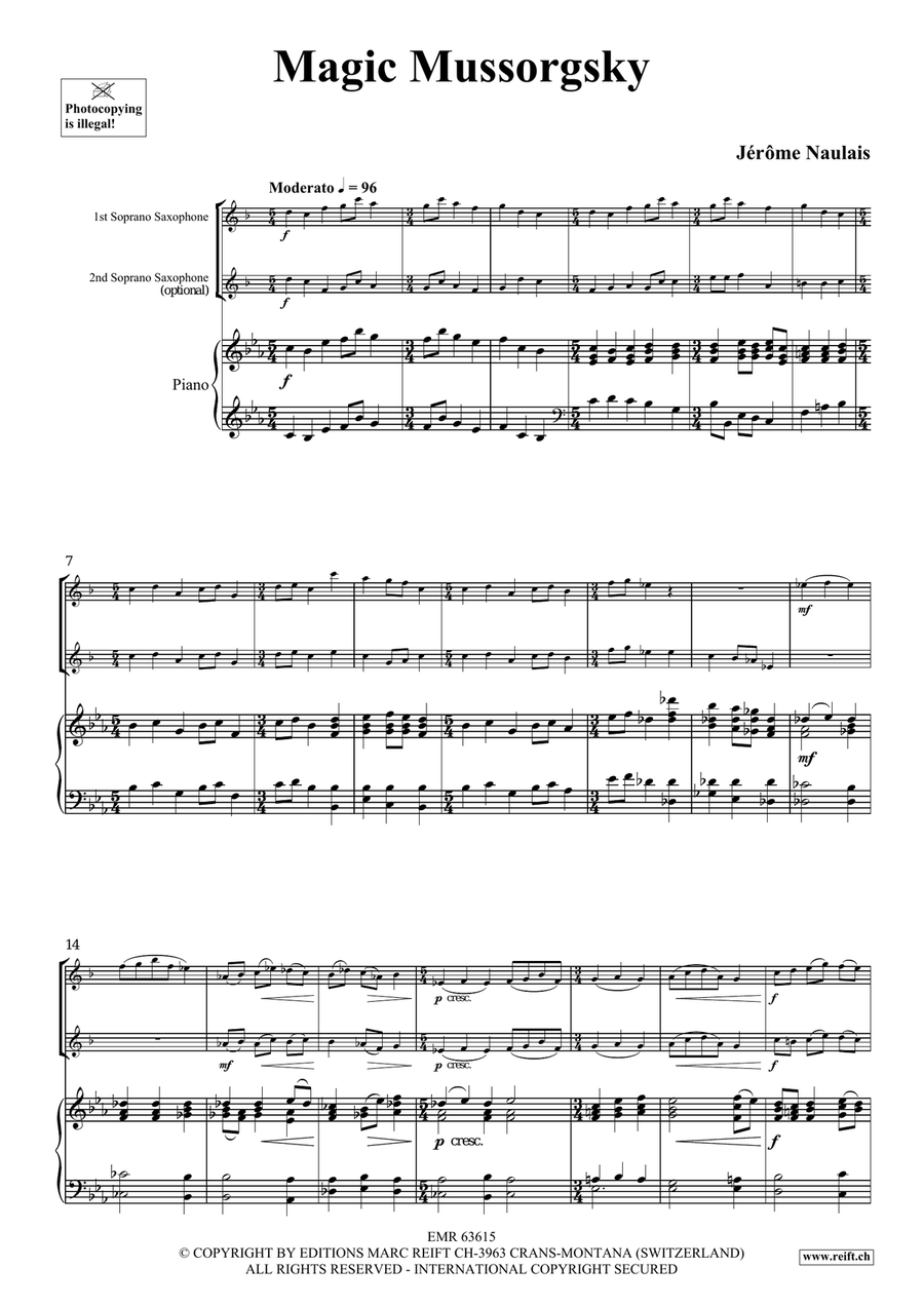 Magic Mussorgsky Magic Mussorgsky Soprano Saxophone scores gallery preview page 4