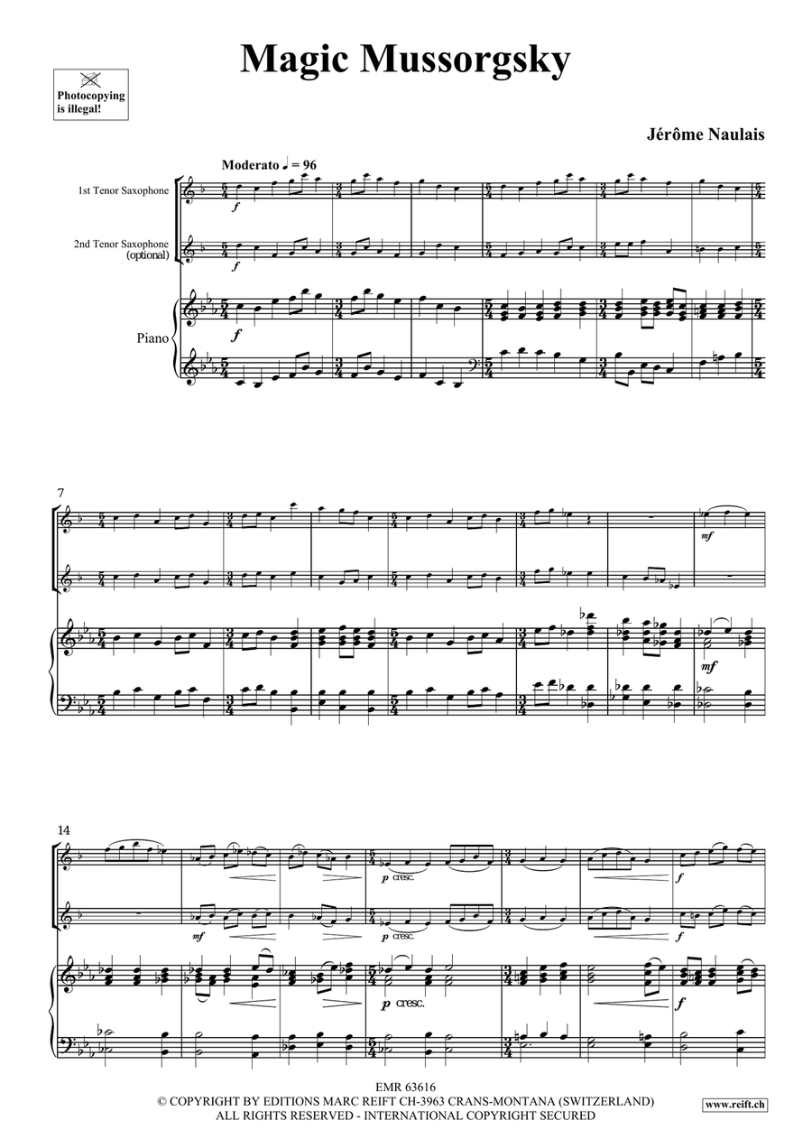 Magic Mussorgsky Magic Mussorgsky Tenor Saxophone scores gallery preview page 4