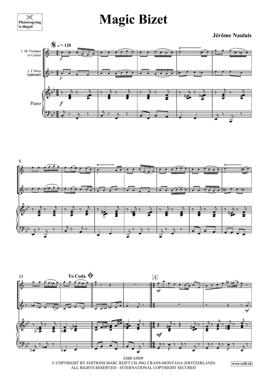 Magic Bizet Magic Bizet Cornet scores gallery preview page 4