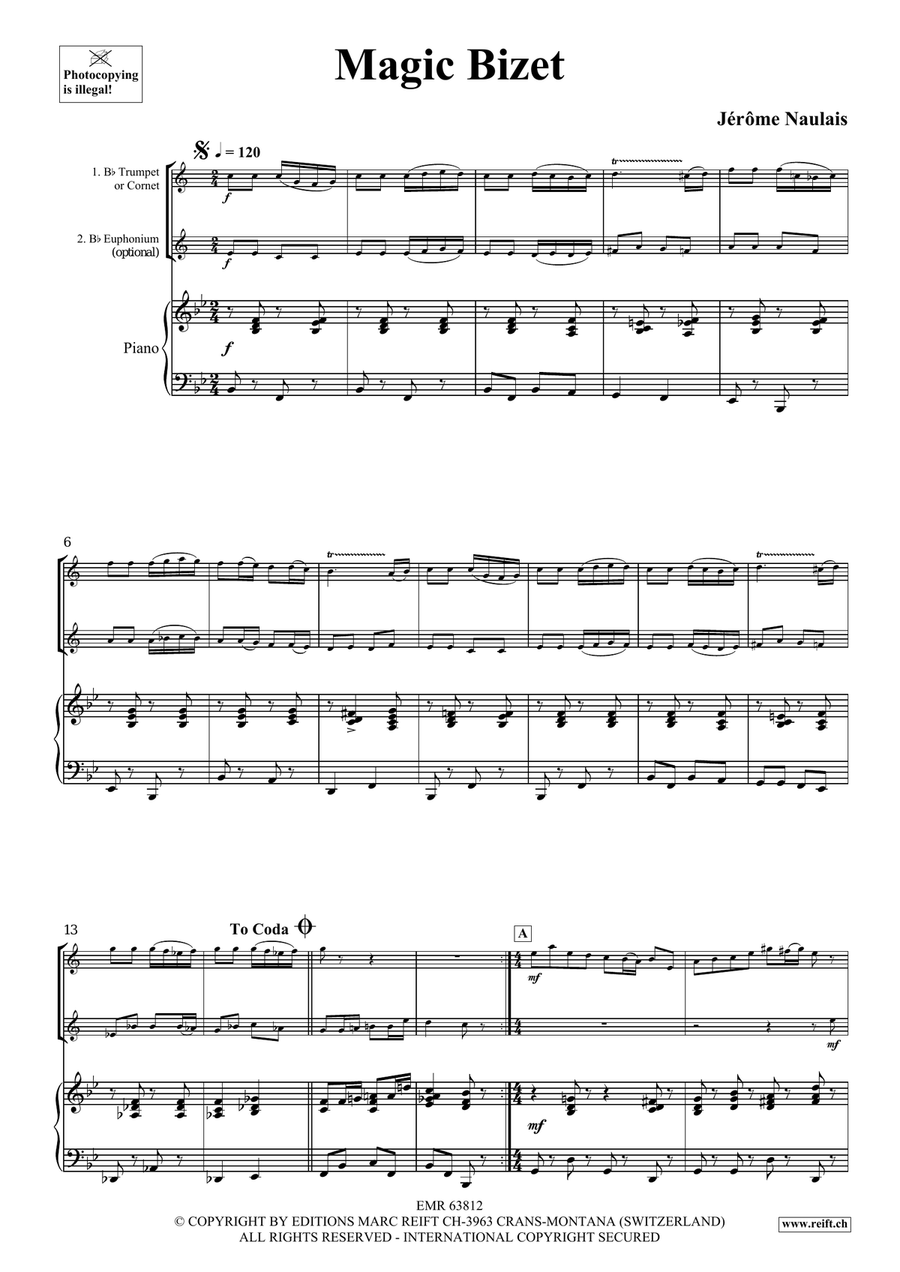 Magic Bizet Magic Bizet Cornet scores gallery preview page 4