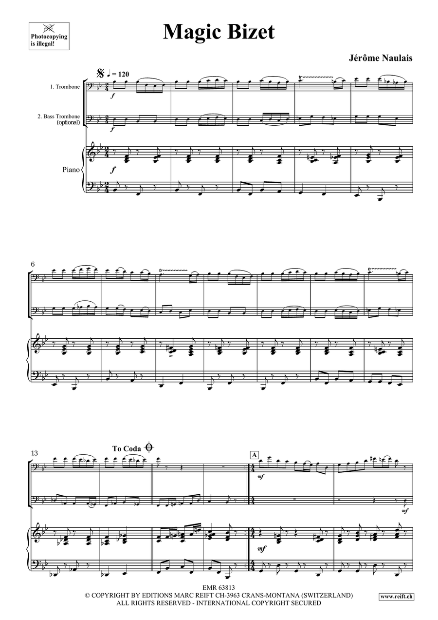 Magic Bizet Magic Bizet Trombone scores gallery preview page 4