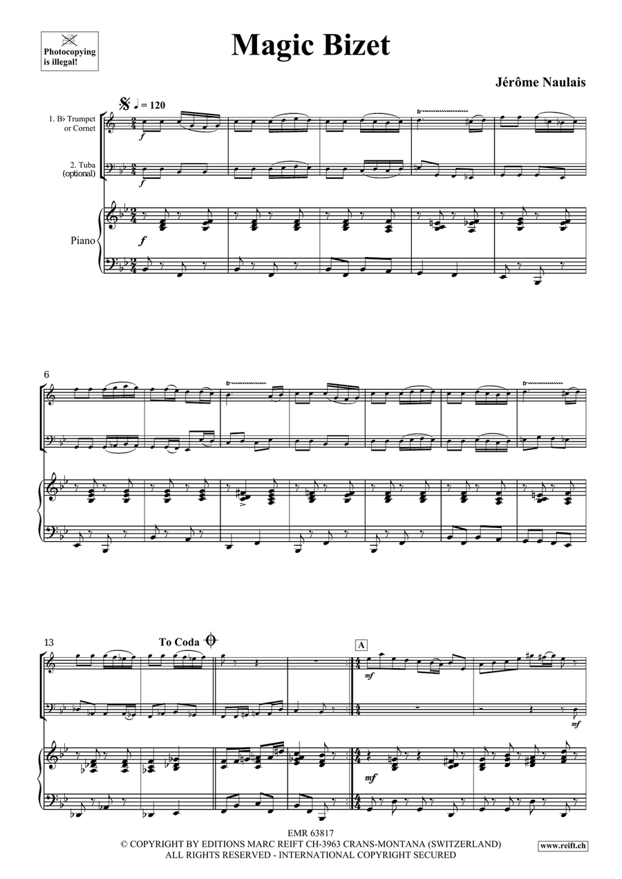 Magic Bizet Magic Bizet Trumpet scores gallery preview page 4