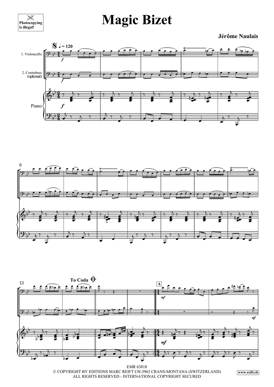 Magic Bizet Magic Bizet Double Bass scores gallery preview page 4