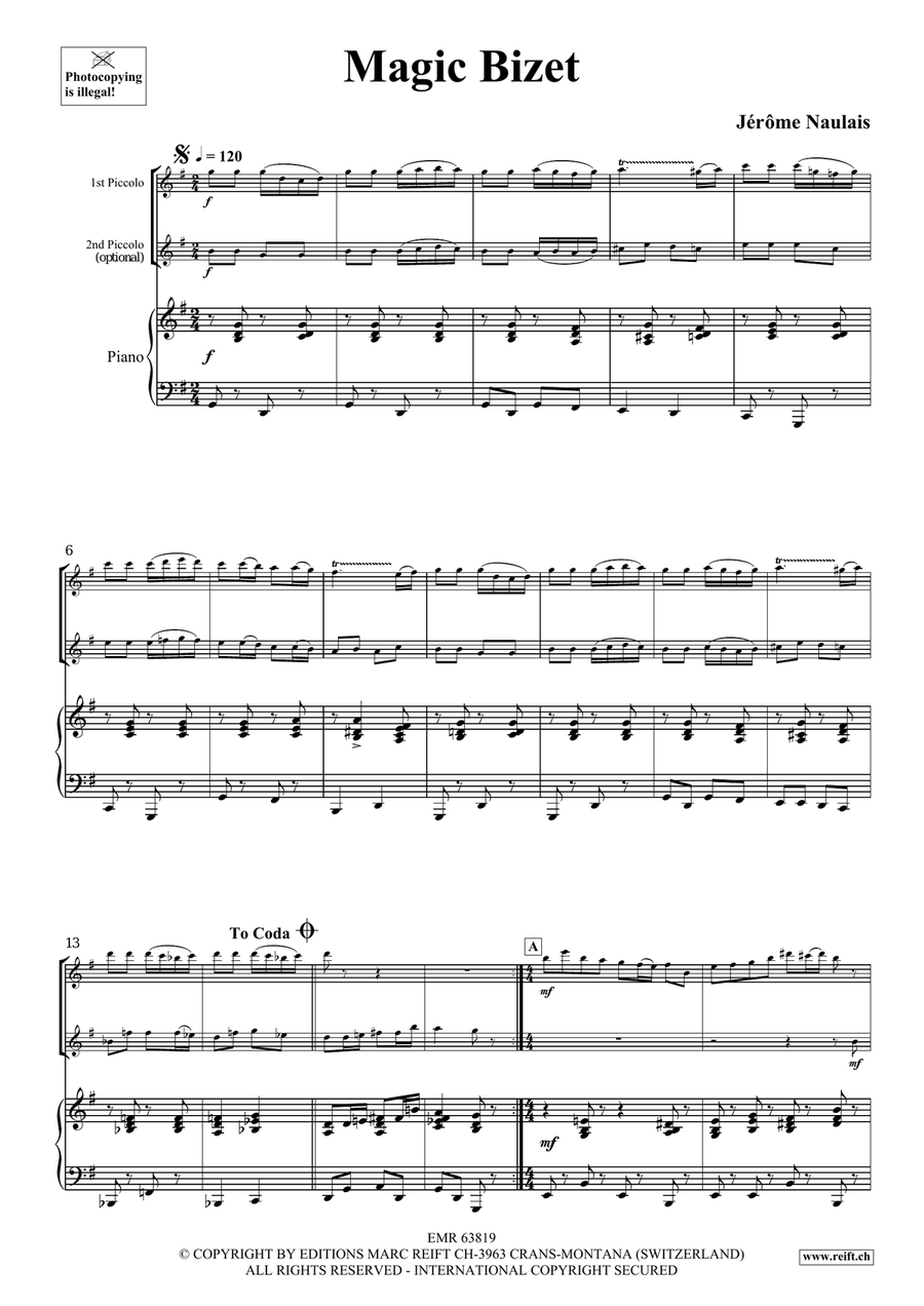 Magic Bizet Magic Bizet Piccolo scores gallery preview page 4