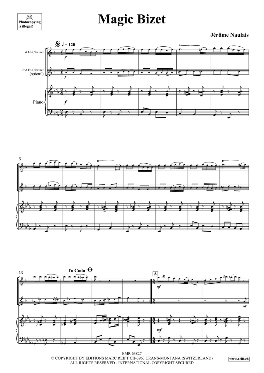 Magic Bizet Magic Bizet Clarinet Duet scores gallery preview page 4